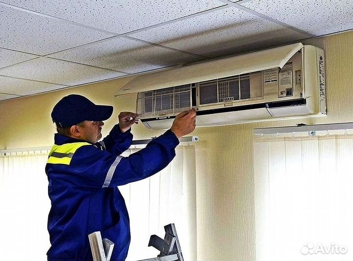 Монтаж Сплит систем Кондиционеров Бризеров
