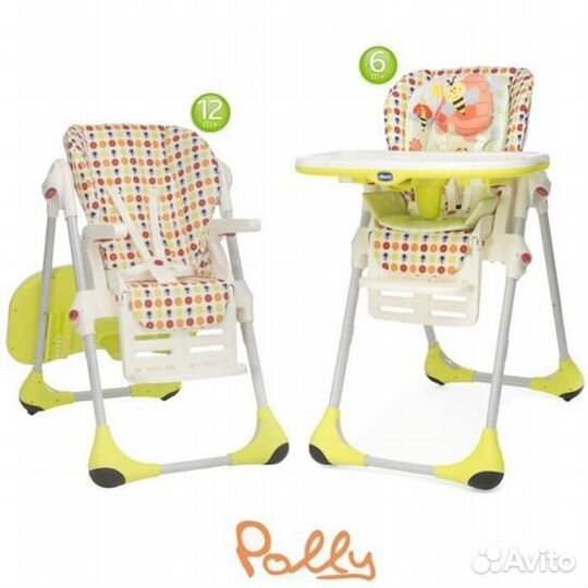 Стульчик для кормления chicco polly