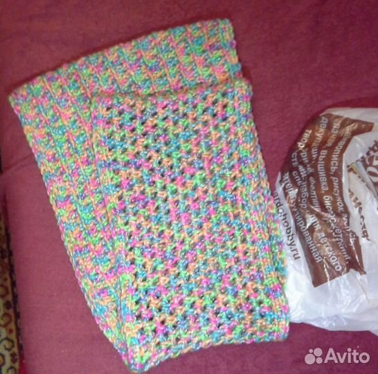 Шарф снуд женский Радужный с переходами