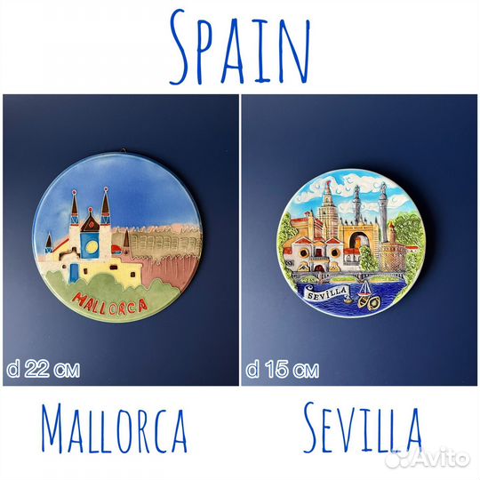 Настенная тарелка Панно круглое сувенир Испания