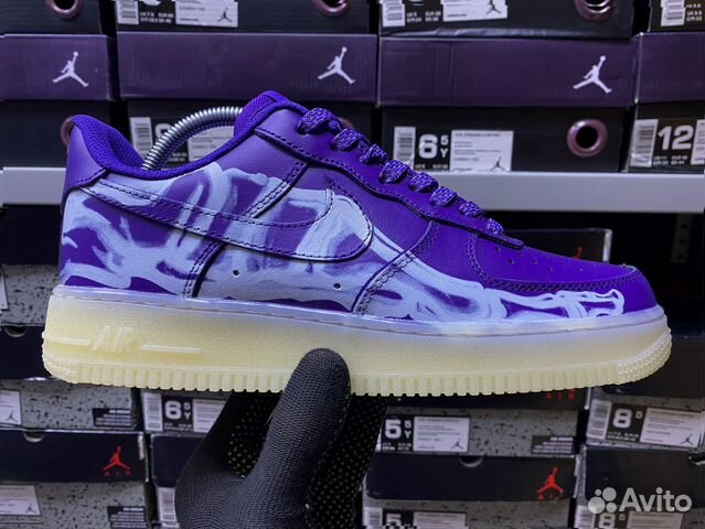 Кроссовки Nike Air Force 1 Skeleton Purple