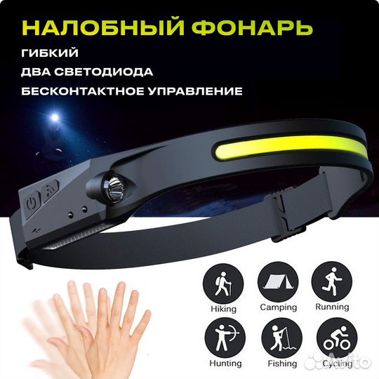 Фонарь налобный гибкий опт и розница