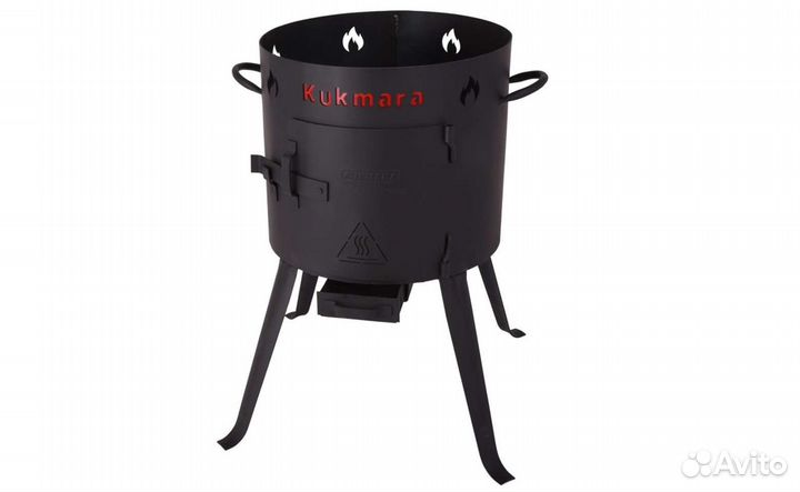 Казан чугунный с печкой Кукмара