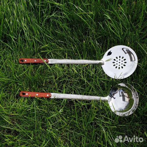 Шумовка и половник для казана