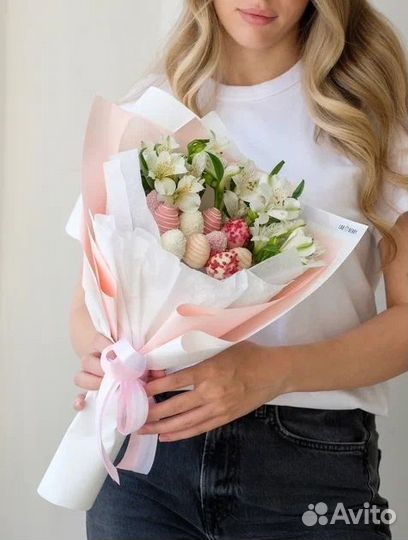 Сладкий букет, клубника в шоколаде