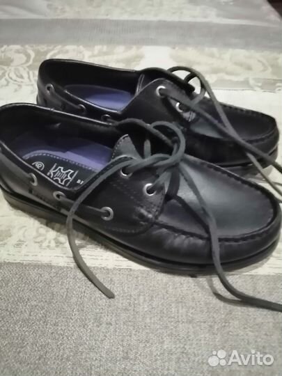 Топсайдеры мокасины туфли натур. кожа