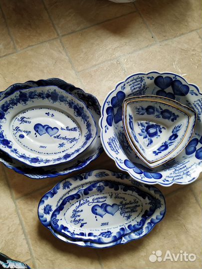 Фарфоровая посуда гжель