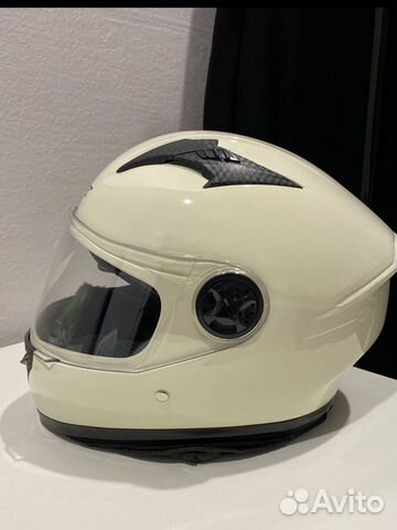 Мотоциклетный шлем черный/белый 55-60 р-р объявление продам