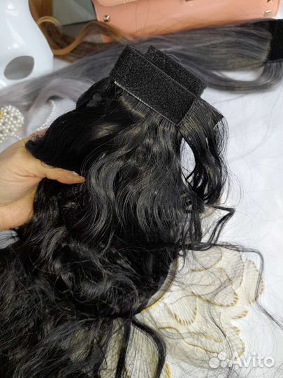 Шиньон, накладной хвост, несколько разных