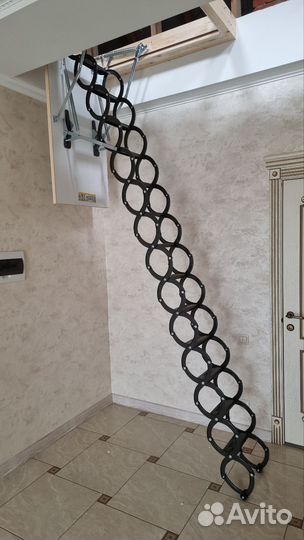 Металлическая чердачная лестница