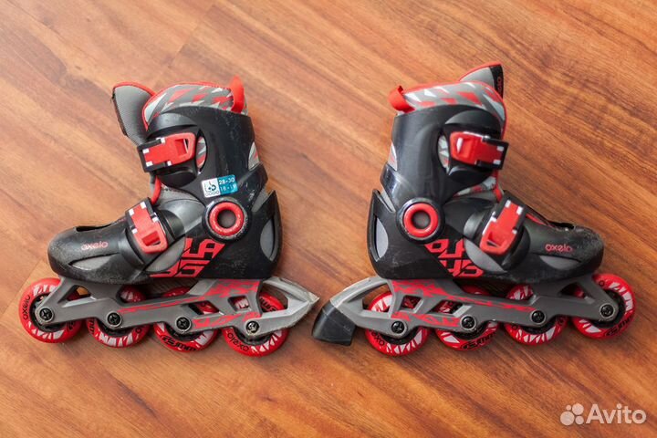 Ролики детские play 5 раздвижные черные oxelo, Б/У