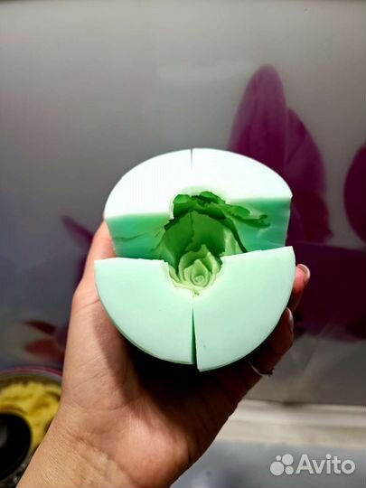 Форма силиконовая для мыла роза, пион