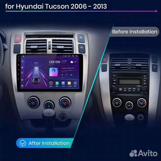 Магнитола 2 din android Hyundai Tucson