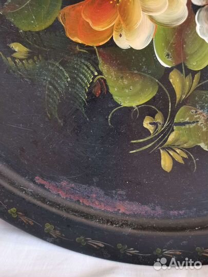 Поднос с росписью жостово