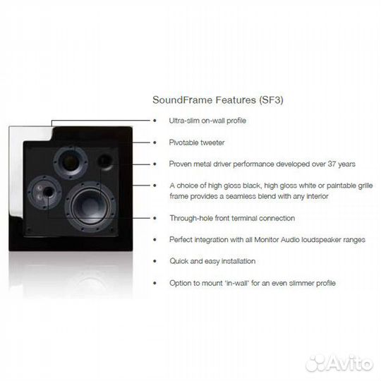 Monitor Audio Soundframe 3 OnWall Black (1 шт.)