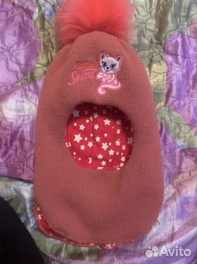 Шапка шлем для девочки