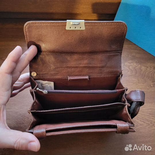 Барсетка кожаная мужская бу