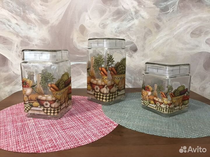 Банки для сыпучих продуктов стекло