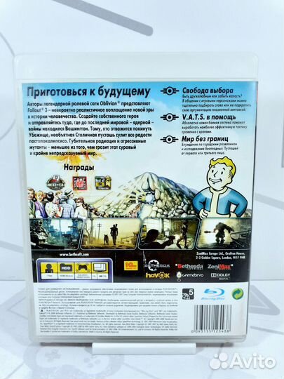 Диск для PS3 Fallout 3 (Русская версия) б/у