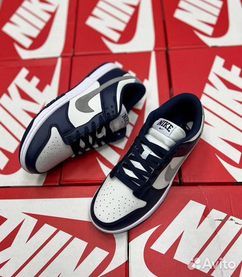 Кроссовки Nike Dunk Low Summit White Midnight Navy