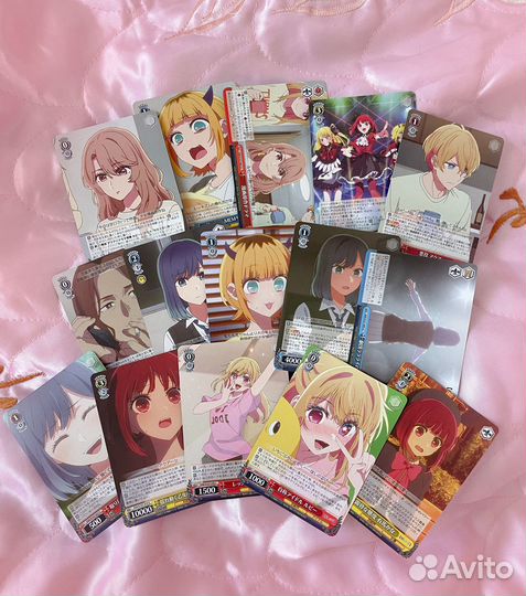 Коллекционные карточки Weiss Schwarz лот 15 шт