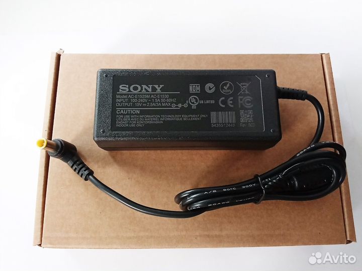 Блок питания Sony 15V 2.5A / 3A AC-E1525M AC-E1530