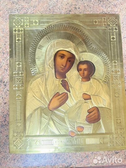 Икона 19 век Иверская Пр. Богородици