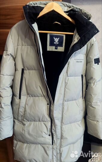 Пуховик зимний мужской, цвет фисташковый