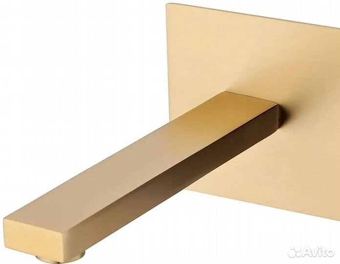 Смеситель встраиваемый матовый золото GB588MG