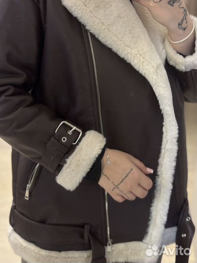 Дубленка авиатор женская