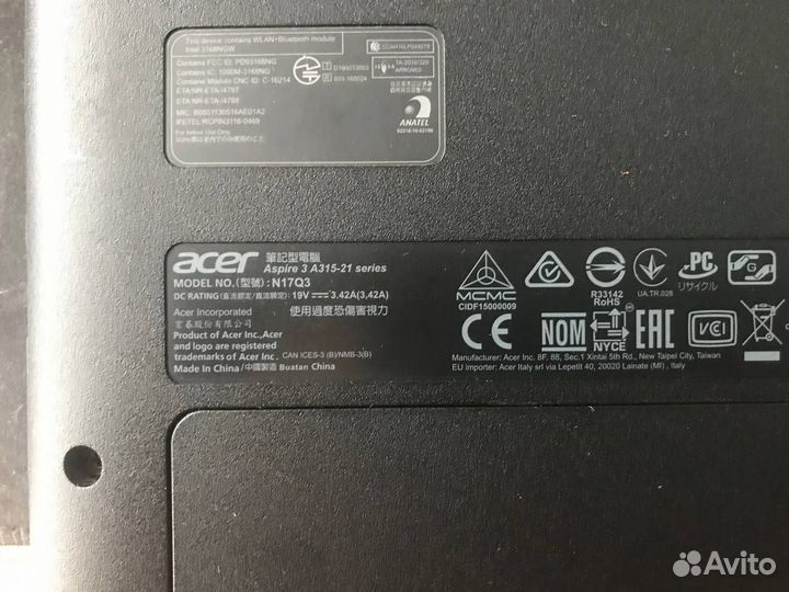Ноутбук Acer aspire 3 A315-21