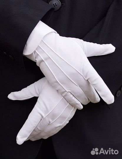 Перчатки парадные белые