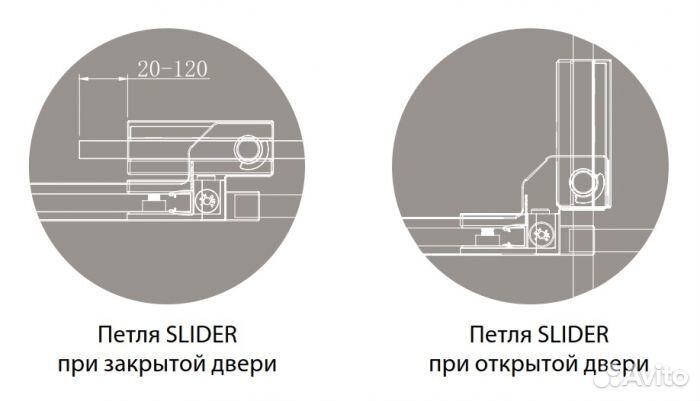 Душевой уголок Cezares Slider AH1-C-Nero 90x100-11