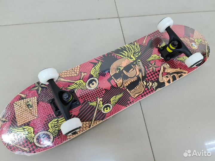 Скейтборд трюковой Explore (череп) Новый