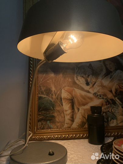 Лампа настольная СССР металлическая