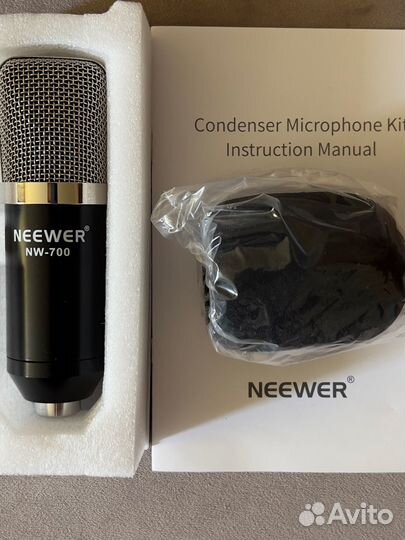 Студийный конденсорный микрофон с фильтром