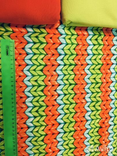 Футер, ткань трикотажная отрез новогодняя