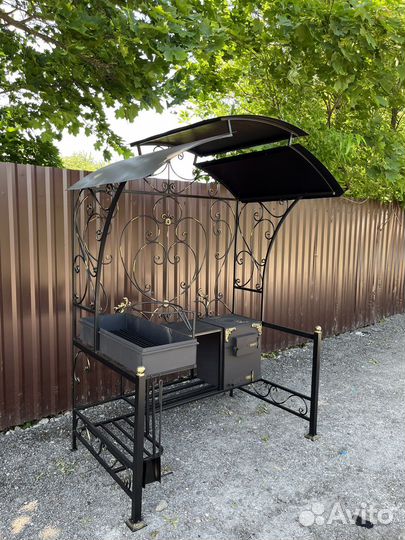 Кованые мангалы с крышей