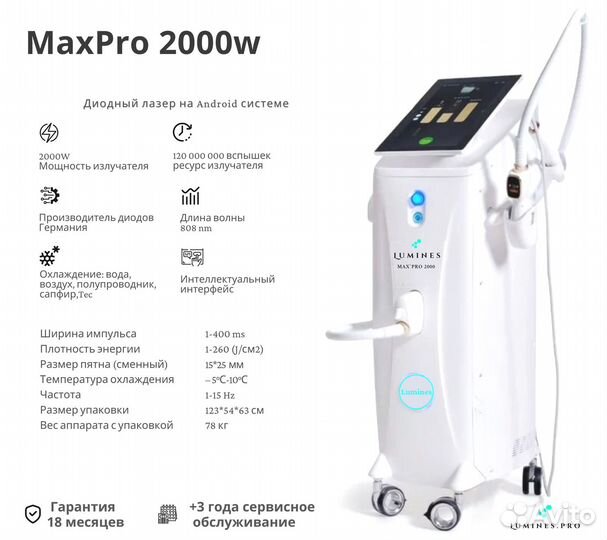 Диодный лазер Люминес’ Max Pro 2000 Вт