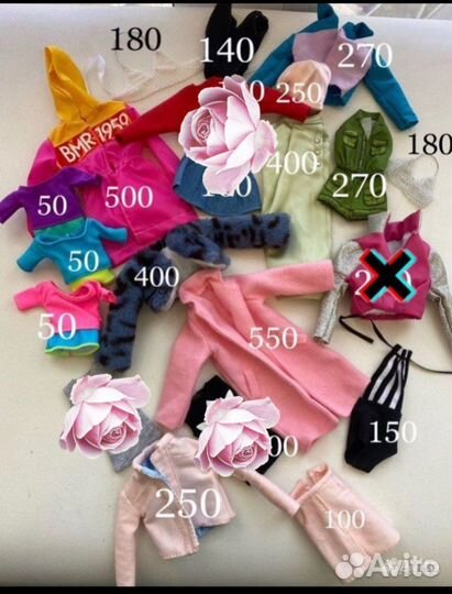 Одежда, обувь, голова для барби