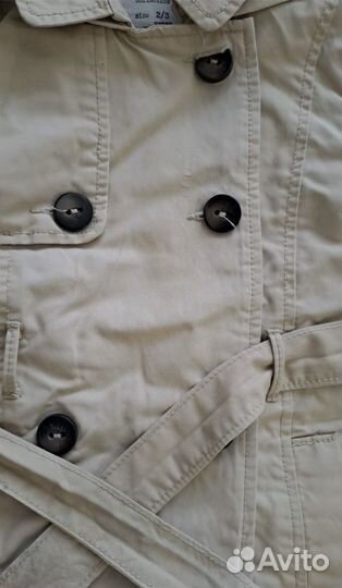 Плащ- тренч для девочки zara 92-98 утепленный