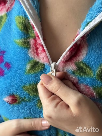 Пижама женская теплая махровая, домашний костюм