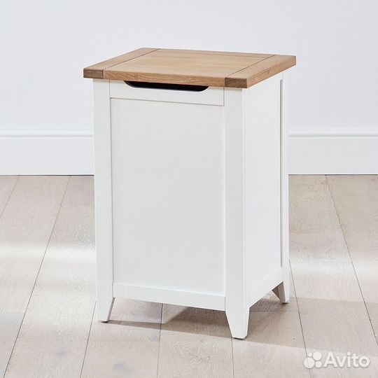 Тумба белая для ванной из массива сосны. Кантри 3