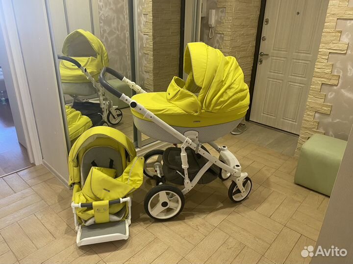 Коляска 2 в 1 adamex экокожа