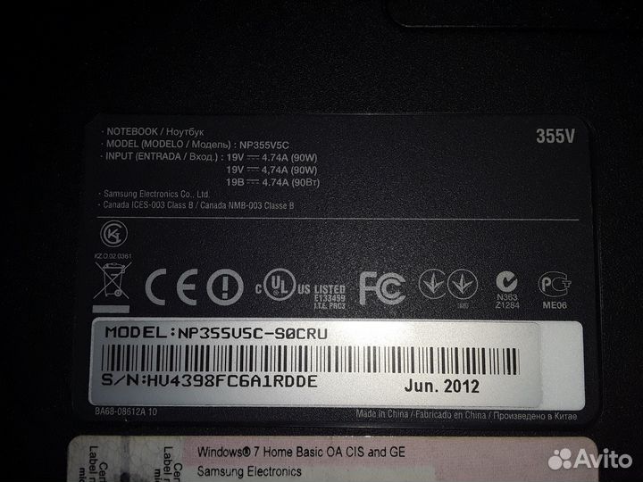 Ноутбук Samsung NP355V5C