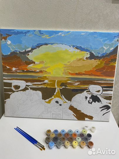 Картина по номерам край ветров, мотоцикл