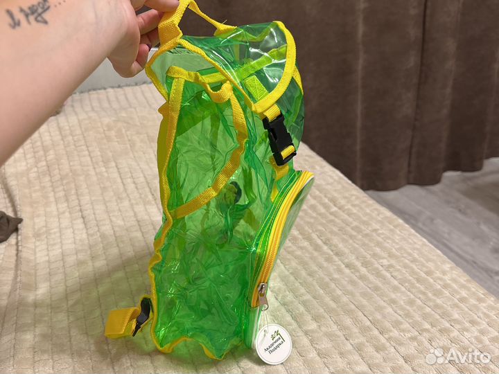 Рюкзак пластиковый яркий прозрачный новый