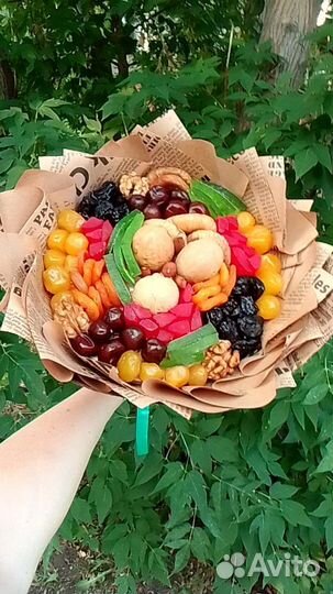 Съедобный вкусный букет сухофрукты день рождения