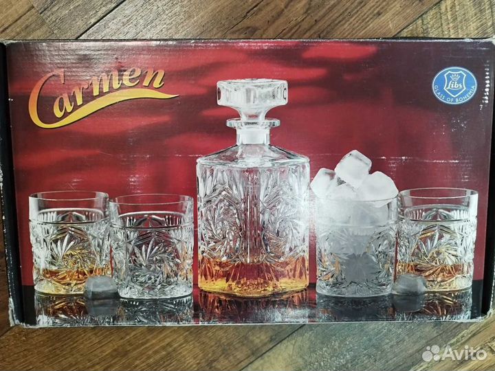 Набор для виски хрусталь Bohemia штоф и стаканы