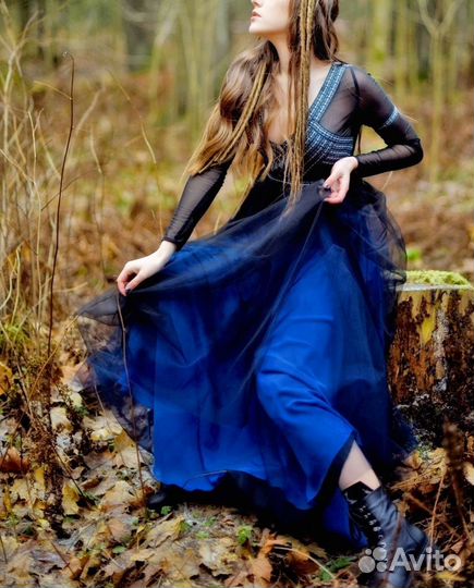Платье ручной работы в фентези готическом стиле